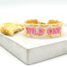 Canvas Statement Armband Wild One Gelb Rose Pink Quasten besticktes Webarmband