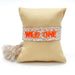 Canvas Statement Armband Leo Wild One Leopard Orange Quasten besticktes Webarmband