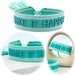 Canvas Statement Armband Make it Happen Türkis Blau Quasten besticktes Webarmband