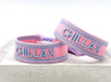 Canvas Statement Armband Chillax Rose Blau Quasten besticktes Webarmband