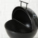 XL Sturmaschenbecher Metall Smoke Schwarz 15cm BBQ-Grill Windaschenbecher Ascher