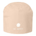 Stylische Mütze Unisex "Be Happy" Beige Jersey Stretch Beanie weich dehnbar