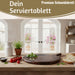 KI-generiertes Bild,Mango Holz Schneidebrett 40cm Griff Rund Vesperbrett Tranchierbrett Massiv