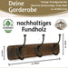 Vintage Teak Holz Wandgarderobe 45cm 3/6 Haken Jackenhalter Braun Garderobenleiste