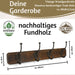 Vintage Teak Holz Wandgarderobe 60cm 4/8 Haken Jackenhalter Braun Garderobenleiste