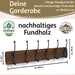 Vintage Teak Holz Wandgarderobe 80cm 6/12 Haken Jackenhalter Braun Garderobenleiste