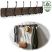 Vintage Teak Holz Wandgarderobe 80cm 6/12 Haken Jackenhalter Braun Garderobenleiste