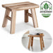 KI-generiertes Bild Vintage Holz Fußhocker Braun Rustic 24cm Tritthocker Schemel Fußbank Bänkchen