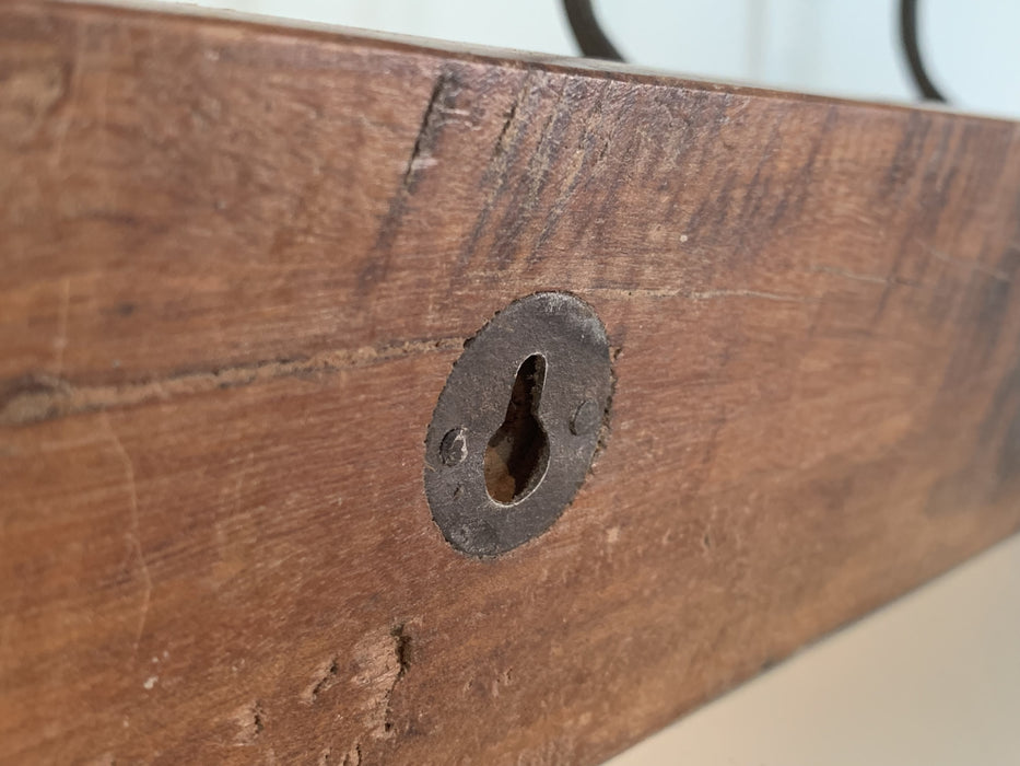 Vintage Teak Holz Wandgarderobe 80cm 6/12 Haken Jackenhalter Braun Garderobenleiste