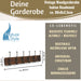 KI-generiertes Bild,Vintage Teak Holz Wandgarderobe 80cm 6/12 Haken Jackenhalter Braun Garderobenleiste