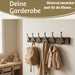 KI-generiertes Bild,Vintage Teak Holz Wandgarderobe 80cm 6/12 Haken Jackenhalter Braun Garderobenleiste
