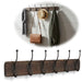 KI-generiertes Bild Vintage Teak Holz Wandgarderobe 80cm 6/12 Haken Jackenhalter Braun Garderobenleiste