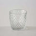 4´er Set Glas Teelichthalter Retro Weiß Klar 7cm Teelichtglas Windlicht-Halter