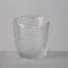 4´er Set Glas Teelichthalter Retro Weiß Klar 7cm Teelichtglas Windlicht-Halter