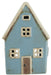 Teelichthaus Lichterhaus Nyhavn 14cm Blau Keramik Fachwerkhaus Teelichthalter