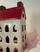 KI-generiertes Bild,Teelichthaus Lichterhaus Aarhus 28cm Keramik Fachwerkhaus Laterne Teelichthalter