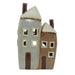 KI-generiertes Bild,Teelichthaus Lichterhaus Aarhus 19cm Keramik Fachwerkhaus Teelichthalter