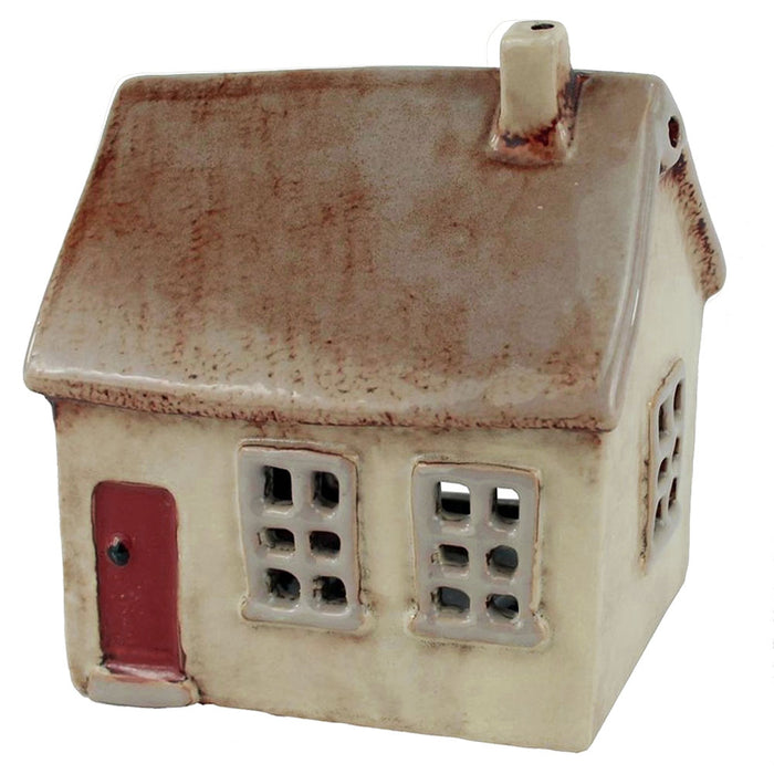 KI-generiertes Bild,Teelichthaus Lichterhaus Aarhus 14cm Keramik Fachwerkhaus Laterne Teelichthalter