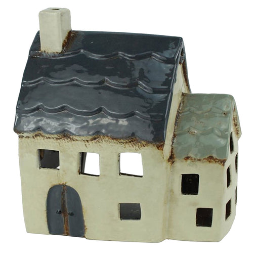 KI-generiertes Bild,Teelichthaus Lichterhaus Aarhus 20cm Keramik Fachwerkhaus Laterne Teelichthalter