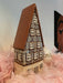 KI-generiertes Bild,Teelichthaus Lichterhaus Aarhus 31cm Keramik Fachwerkhaus Laterne Teelichthalter