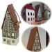 KI-generiertes Bild Teelichthaus Lichterhaus Aarhus 31cm Keramik Fachwerkhaus Laterne Teelichthalter