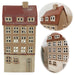 KI-generiertes Bild Teelichthaus Lichterhaus Aarhus 25cm Keramik Fachwerkhaus Teelichthalter