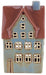 KI-generiertes Bild,Teelichthaus Lichterhaus Aarhus 19cm Keramik Fachwerkhaus Teelichthalter