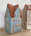 KI-generiertes Bild,Teelichthaus Lichterhaus Aarhus 19cm Keramik Fachwerkhaus Teelichthalter