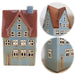 KI-generiertes Bild Teelichthaus Lichterhaus Aarhus 19cm Keramik Fachwerkhaus Teelichthalter
