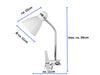 Elegante LED Klemmlampe List 39cm Weiß E27 Clip-On Schreibtischlampe Tischlampe
