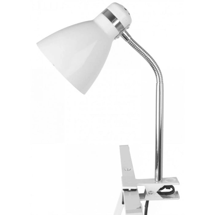 KI-generiertes Bild,Elegante LED Klemmlampe List 39cm Weiß E27 Clip-On Schreibtischlampe Tischlampe