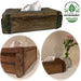 Tissue-Box Holz 31cm Braun Ziegelform Kosmetiktuch-Spender Taschentuch