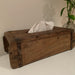Tissue-Box Holz 31cm Braun Ziegelform Kosmetiktuch-Spender Taschentuch