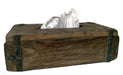 Tissue-Box Holz 31cm Braun Ziegelform Kosmetiktuch-Spender Taschentuch
