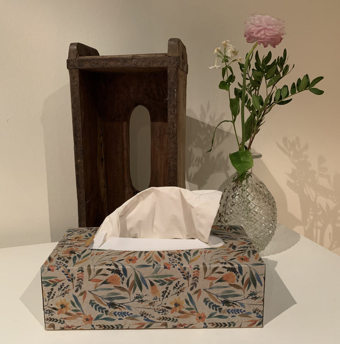 Tissue-Box Holz 31cm Braun Ziegelform Kosmetiktuch-Spender Taschentuch