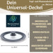 KI-generiertes Bild,Universal Glasdeckel Ø 24 26 28cm abgestufter Silikonrand Deckel für Pfannen Töpfe