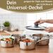 KI-generiertes Bild,Universal Glasdeckel Ø 24 26 28cm abgestufter Silikonrand Deckel für Pfannen Töpfe