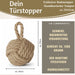 Boden Türstopper Malmö 23cm Beige Braun 1,3kg Jute Knoten Tragegriff Türpuffer Türhalter Türsack