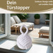 Boden Türstopper Malmö 23cm Weiß 1,3kg Jute Knoten Tragegriff Türpuffer Türhalter Türsack
