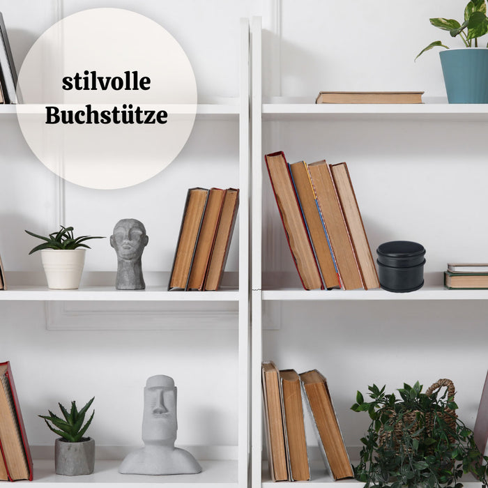 Premium Türstopper Schwarz Matt 1,1 kg schwerer Bodenstopper mit Gummiring