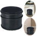 Premium Türstopper Schwarz Matt 1,1 kg schwerer Bodenstopper mit Gummiring