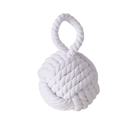 Boden Türstopper Malmö 23cm Weiß 1,3kg Jute Knoten Tragegriff Türpuffer Türhalter Türsack