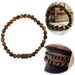 Design Unisex Perlenarmband 20-21cm Oslo Tigerauge Braun Naturstein dehnbar elastisch