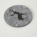 6x Filz Glasuntersetzer Hirsch Grau 10cm Rund Glas Getränke Tassen Tisch-Deko
