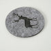 6x Filz Glasuntersetzer Hirsch Grau 10cm Rund Glas Getränke Tassen Tisch-Deko
