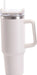 XL Edelstahl Trinkbecher Creme 1200ml mit Griff Vakuum Kaffeebecher Coffee to Go