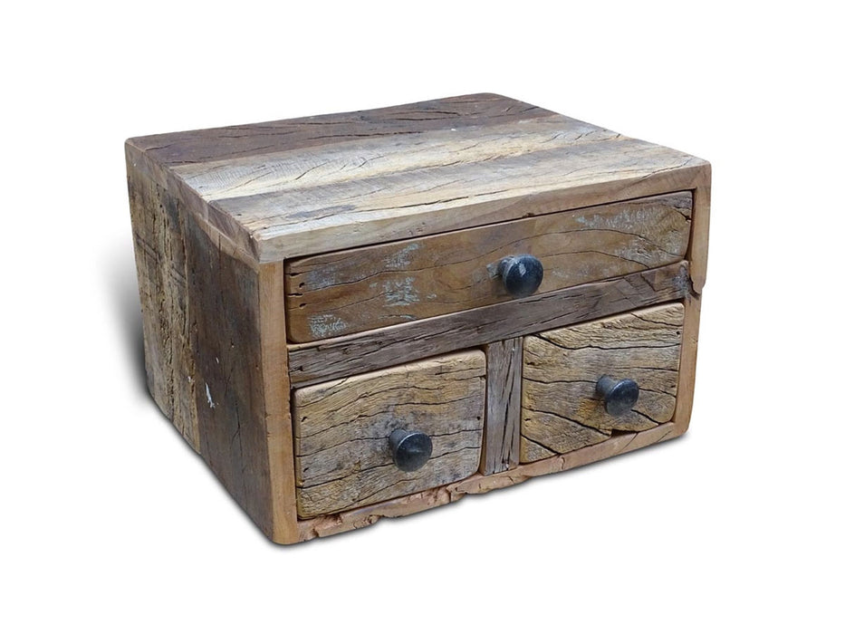 Vintage Aufbwahrungsbox 30cm recycelt Schubladenbox Holzbox Ordnungsbox