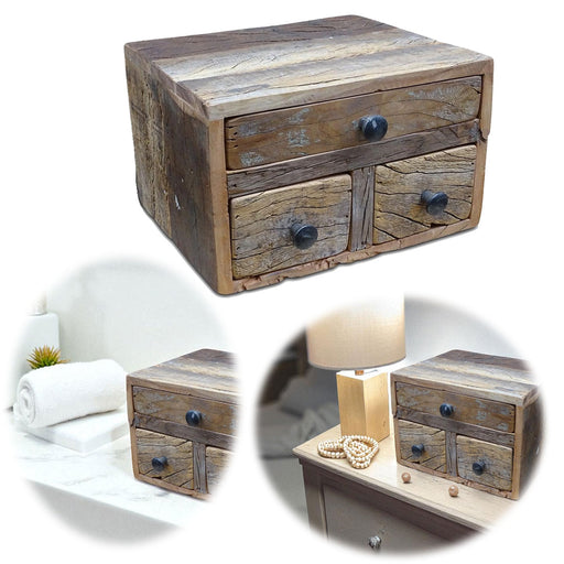 Vintage Aufbwahrungsbox 30cm recycelt Schubladenbox Holzbox Ordnungsbox