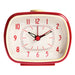 Vintage Reisewecker Rot 11x9cm Retro Analog Nostalgie Quarz-Wecker
