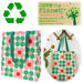 Shopper Einkaufstasche Daisy Pink Grün Recycelt faltbar Strandtasche Tragetasche